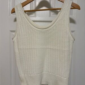 Quince Ivory Knit Sleeveless Top